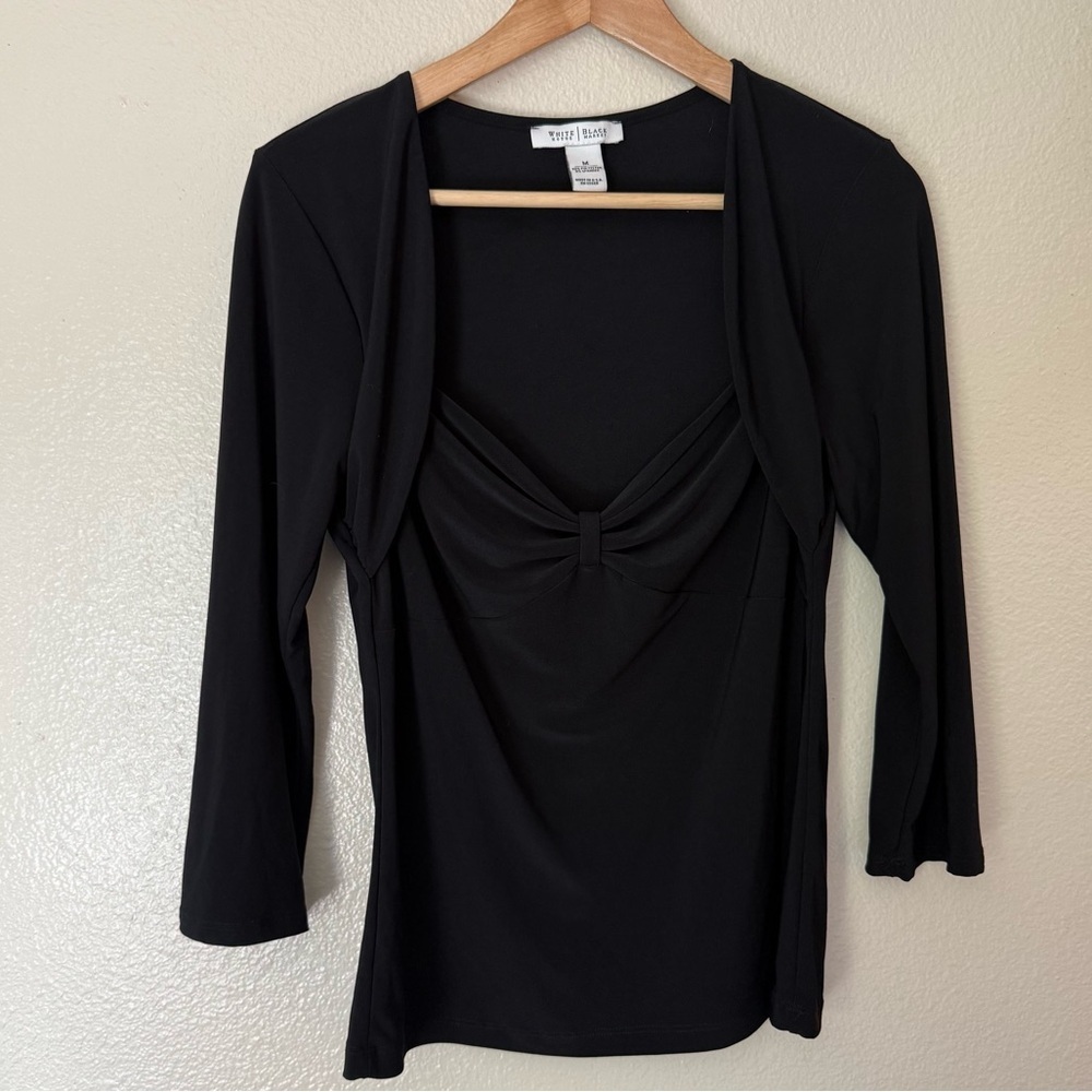 ❇️WHBM Elegant Black Blouse 2 for $22❇️